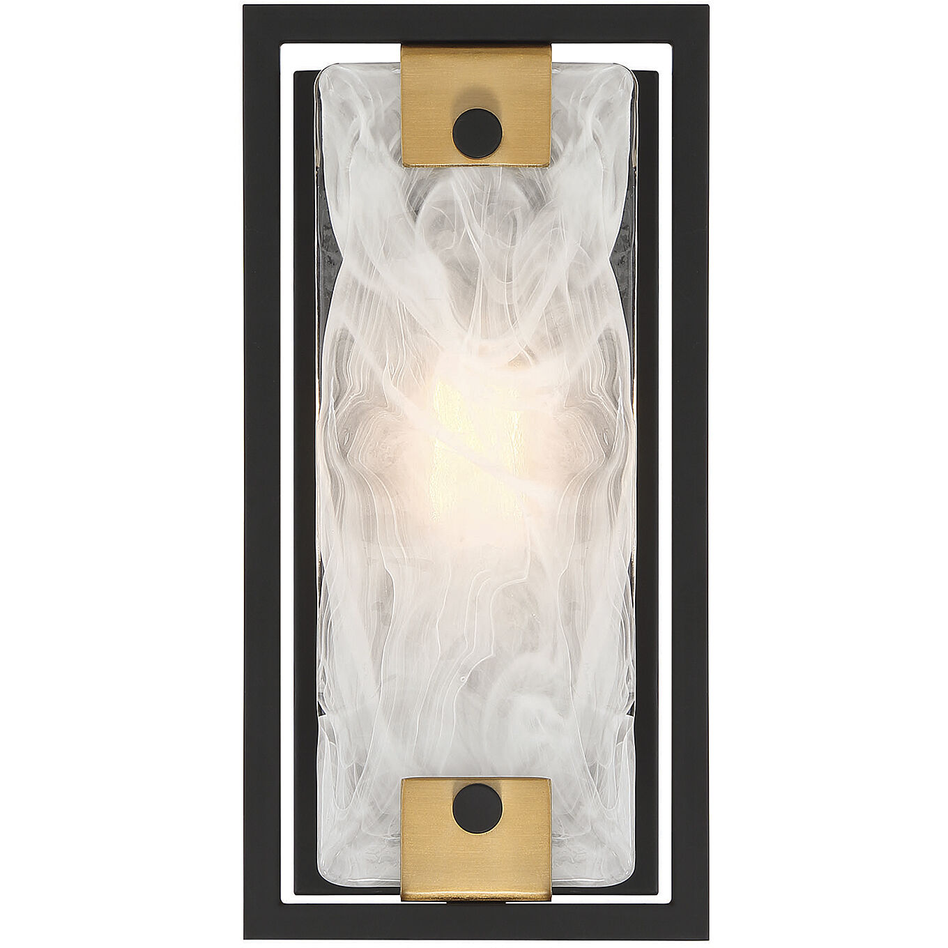 Hayward 1 Light 6 inch Black with Warm Brass Accents Wall Sconce Wall Light