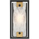 Hayward 1 Light 6 inch Black with Warm Brass Accents Wall Sconce Wall Light