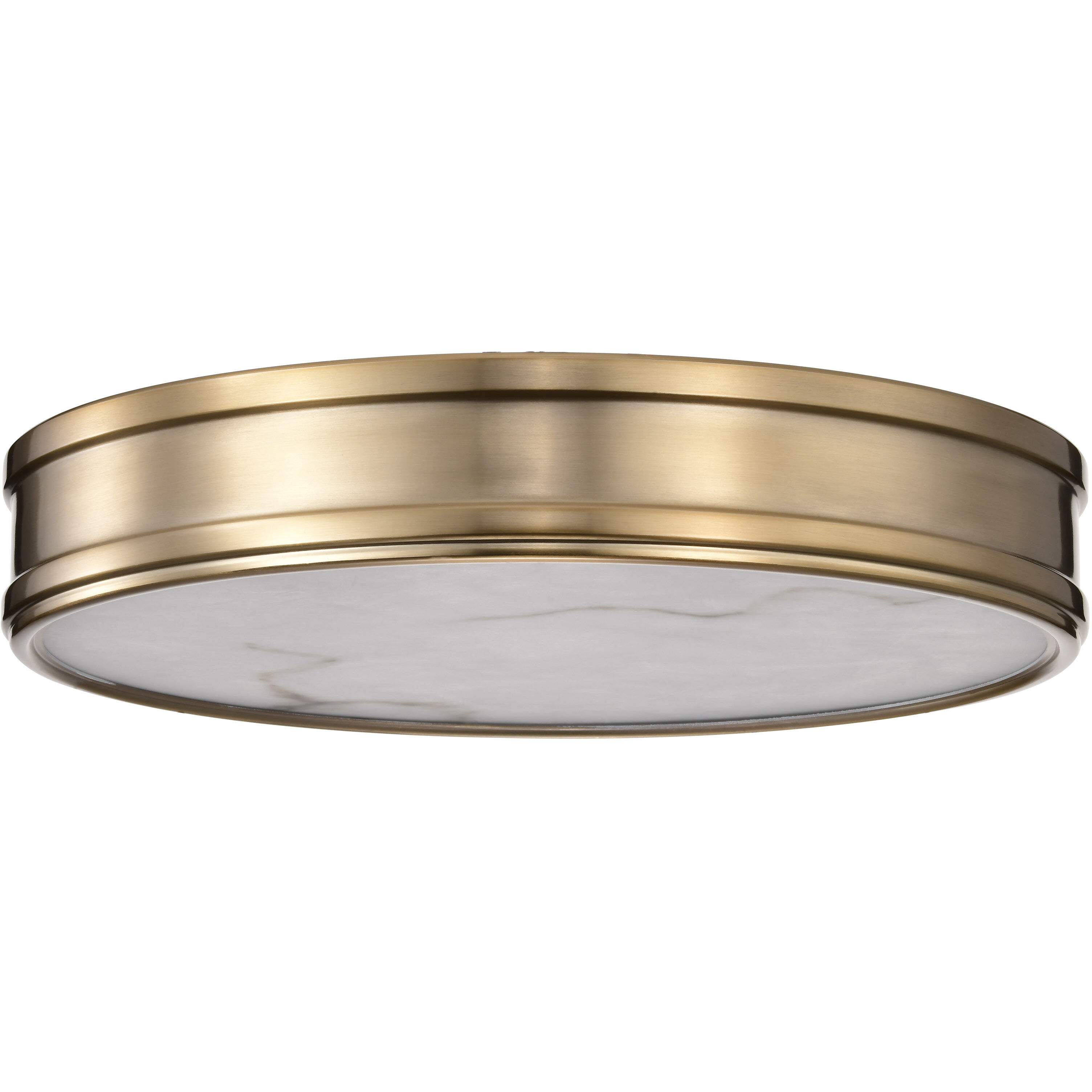 Kendall LED 14.25 inch Burnished Brass Flush Mount Ceiling Light