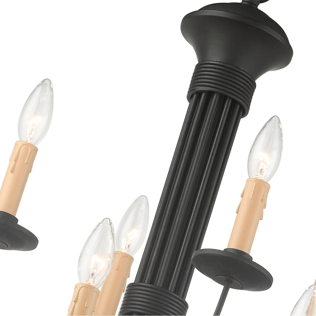 Heritage 24 Light 42 inch Black Chandelier Ceiling Light