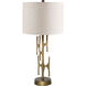 Valour 28 inch 40 watt Antique Brass Table Lamp Portable Light