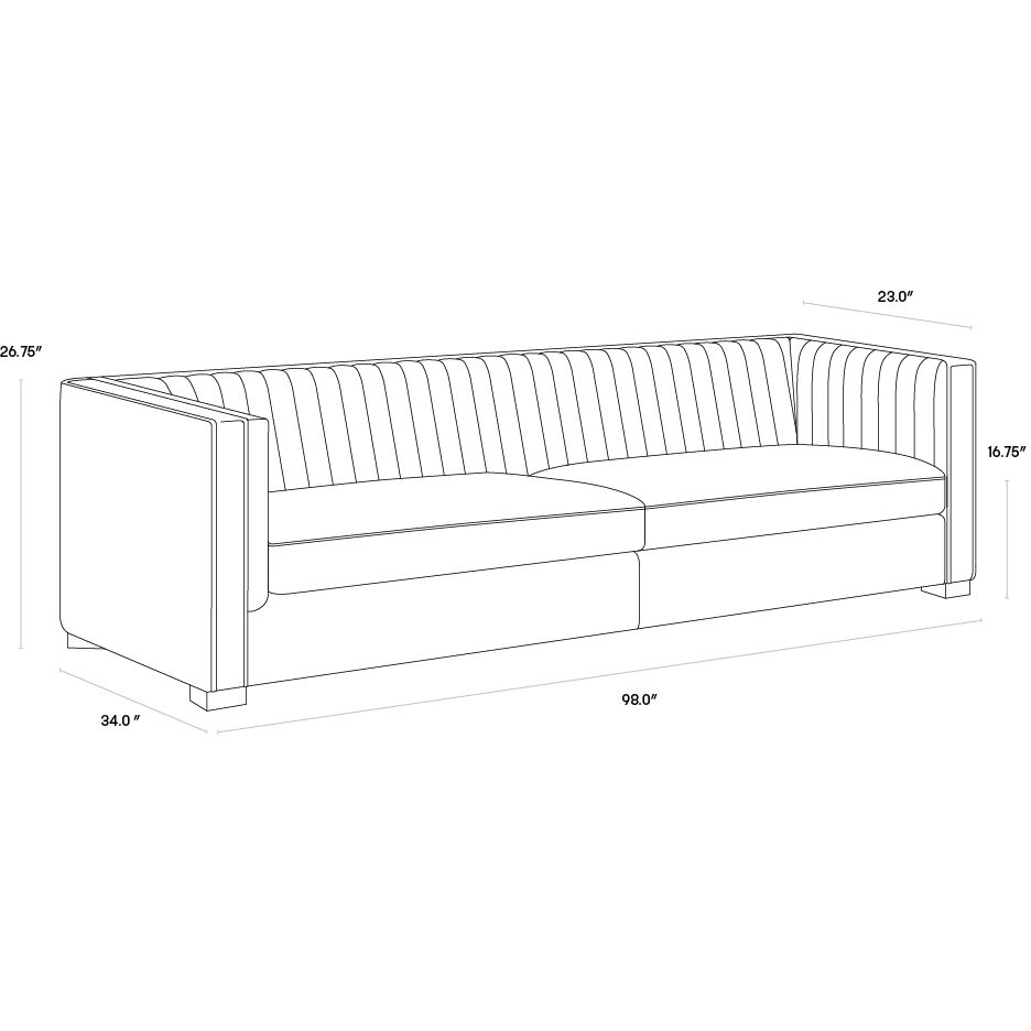 Caitlin Hemingway Silver Sofa