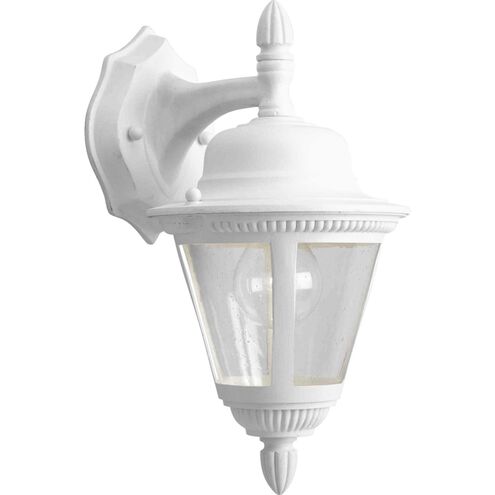 Westport 1 Light 13 inch White Outdoor Wall Lantern in Bulbs Not Included, Clear Seeded, Small