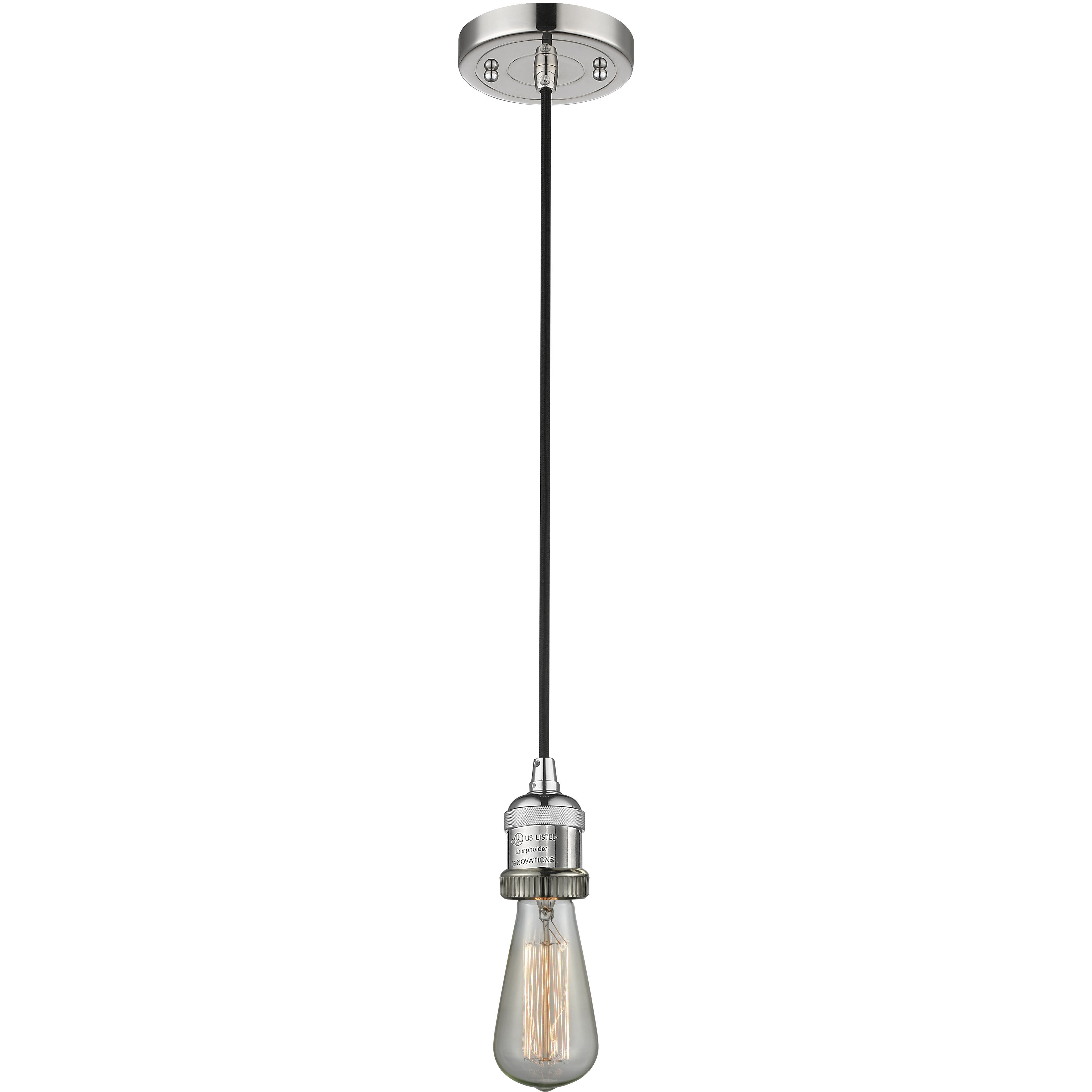 Franklin Restoration Chatham LED 6 inch Polished Nickel Mini Pendant Ceiling Light in Clear, Franklin Restoration