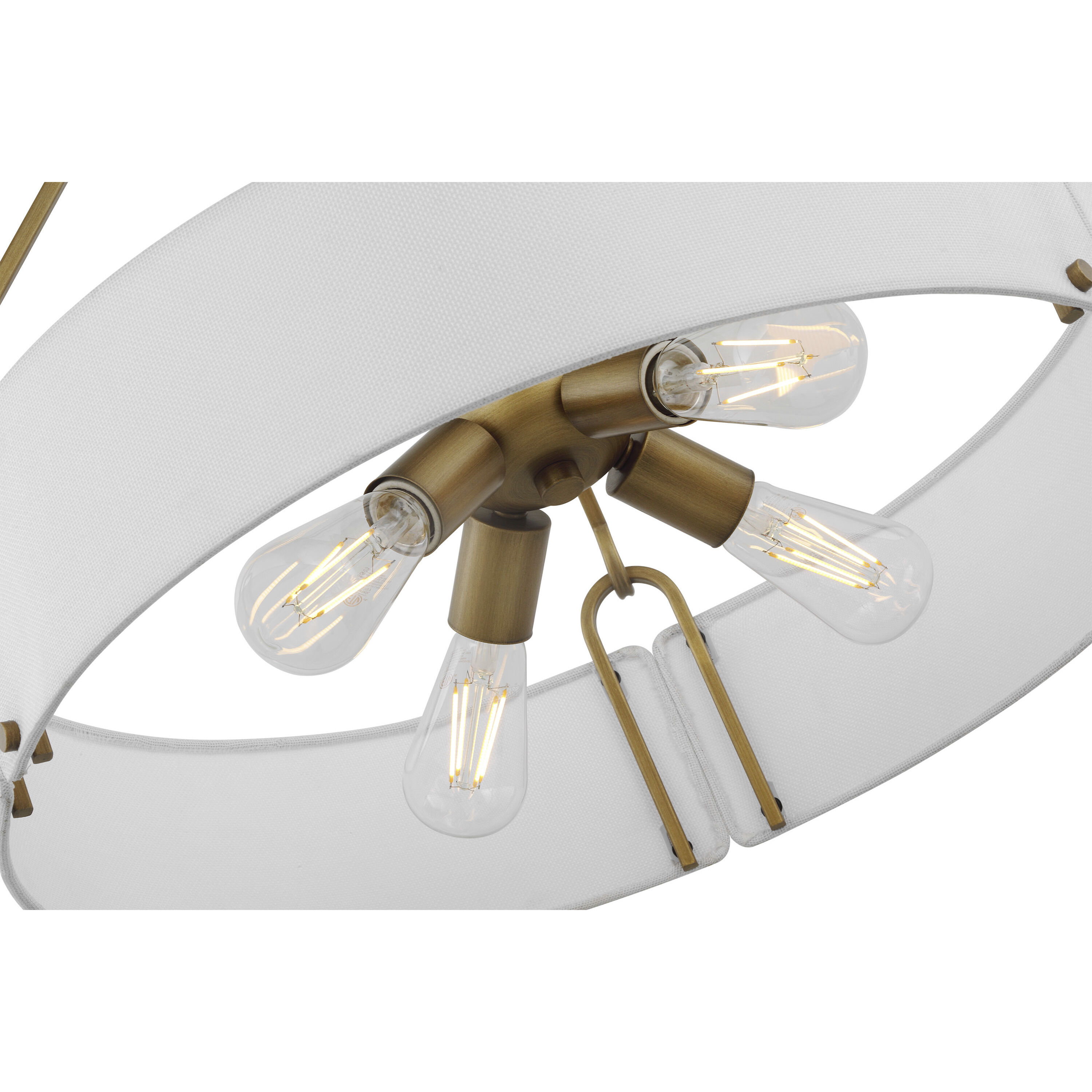 Halter 4 Light 22.63 inch Natural Brass Pendant Ceiling Light