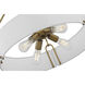 Halter 4 Light 22.63 inch Natural Brass Pendant Ceiling Light