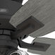 Gatlinburg 52 inch Matte Black with Dark Gray Oak/Matte Black Blades Ceiling Fan