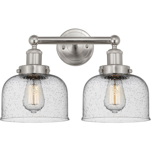 Bell 2 Light 15.5 inch Brushed Satin Nickel Bath Vanity Light Wall Light