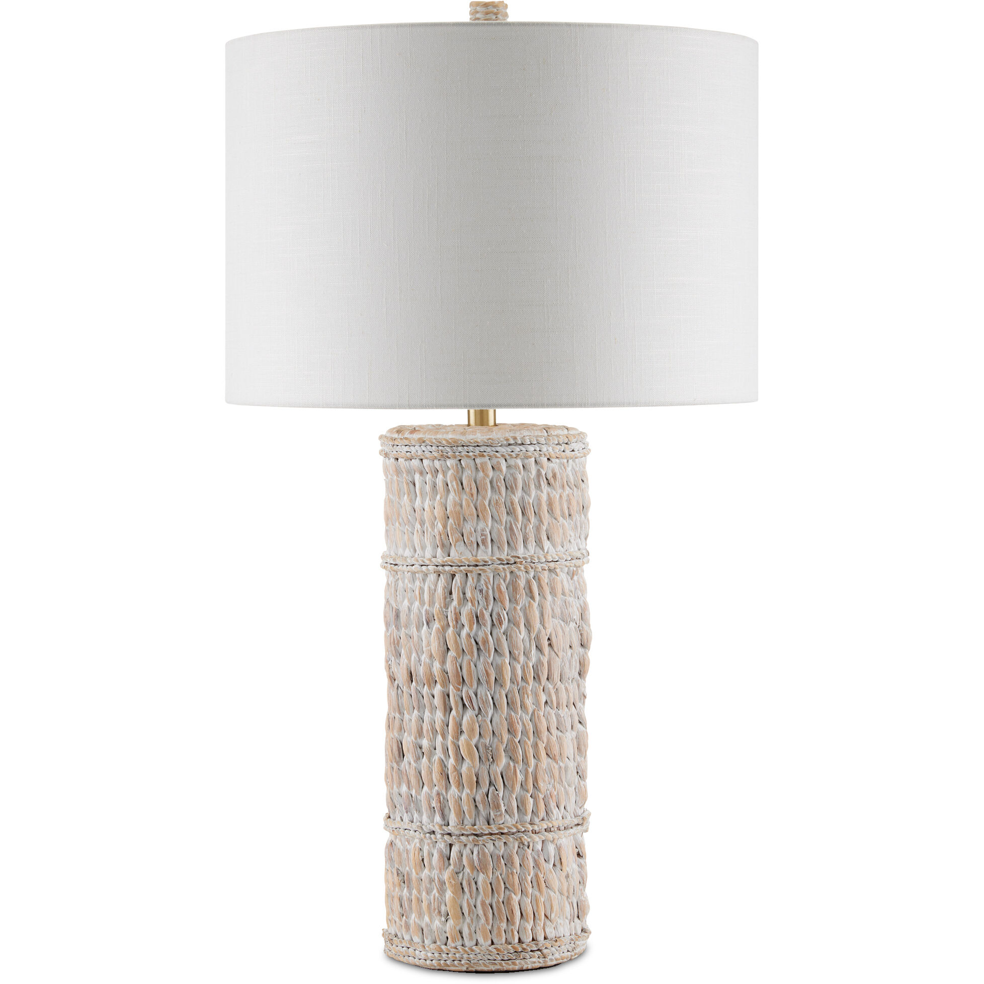 Azores 32.5 inch 150 watt Whitewashed Water Hyacinth Table Lamp Portable Light