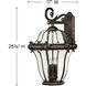 Estate Series San Clemente LED 26 inch Copper Bronze Outdoor Wall Mount Lantern, Large