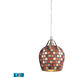 Niagara LED 5 inch Satin Nickel Mini Pendant Ceiling Light
