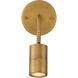 Cafe LED 3 inch Antique Brushed Brass Wall Sconce / Flush Mount Wall Light