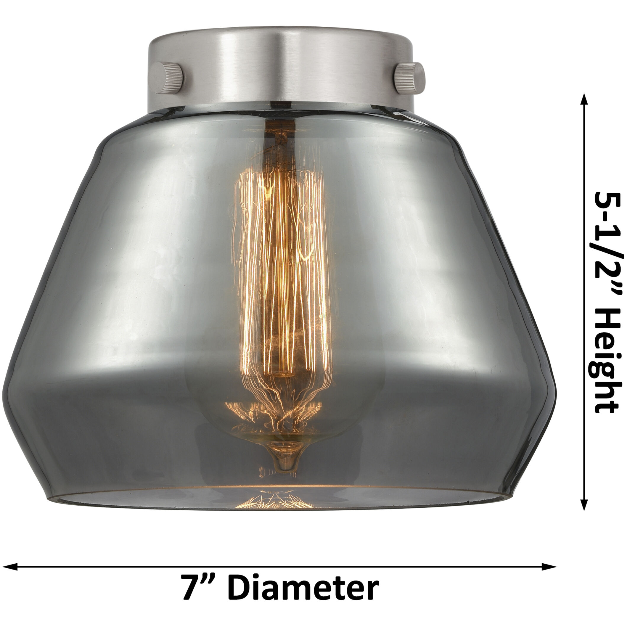 Fulton 3 Light 24.5 inch Brushed Brass Bath Vanity Light Wall Light in Plated Smoke