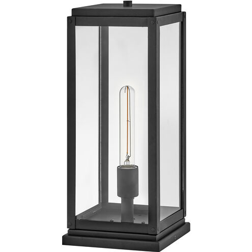 Estate Series Max 1 Light 17 inch Black Outdoor Pier Mount