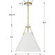 Xavier 3 Light 16 inch Vibrant Gold Pendant Ceiling Light