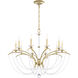 Priscilla 10 Light Heirloom Silver Chandelier Ceiling Light in Optic, Adjustable Height