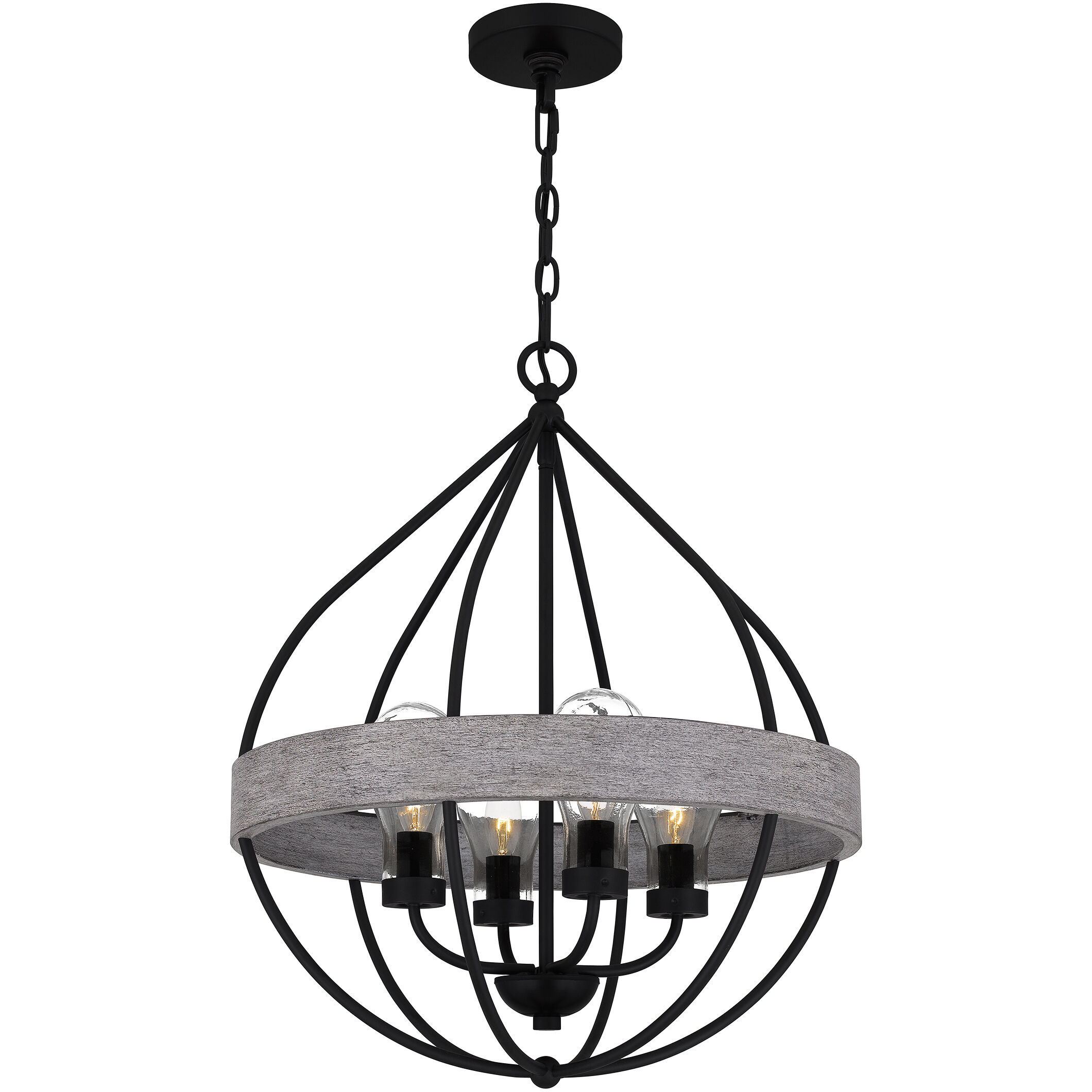 Tansy 4 Light 19.5 inch Matte Black Pendant Ceiling Light
