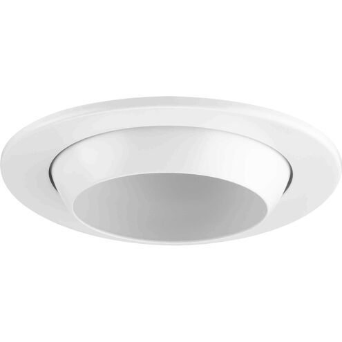 4in Recessed Trim PAR20 Satin White Recessed Eyeball Trim