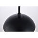 Eclipse 1 Light 8 inch Black Pendant Ceiling Light