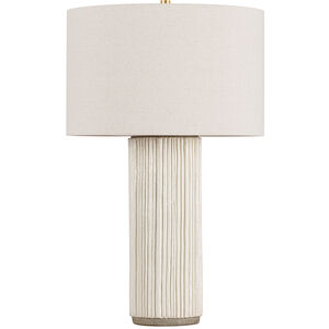 Crestwood 31.25 inch 25.00 watt Aged Brass and Ceramic Fluted Ivory Table Lamp Portable Light