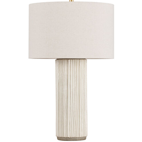 Crestwood 31.25 inch 25.00 watt Aged Brass and Ceramic Fluted Ivory Table Lamp Portable Light