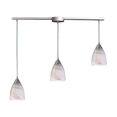 Ploperro 3 Light 36 inch Satin Nickel Multi Pendant Ceiling Light, Configurable