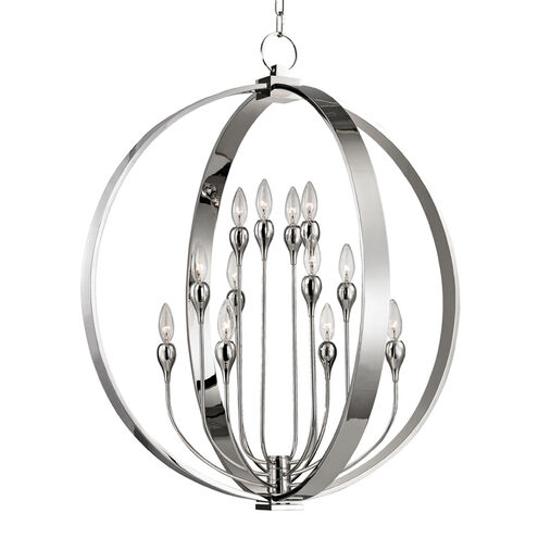 Dresden 12 Light 30 inch Polished Nickel Chandelier Ceiling Light