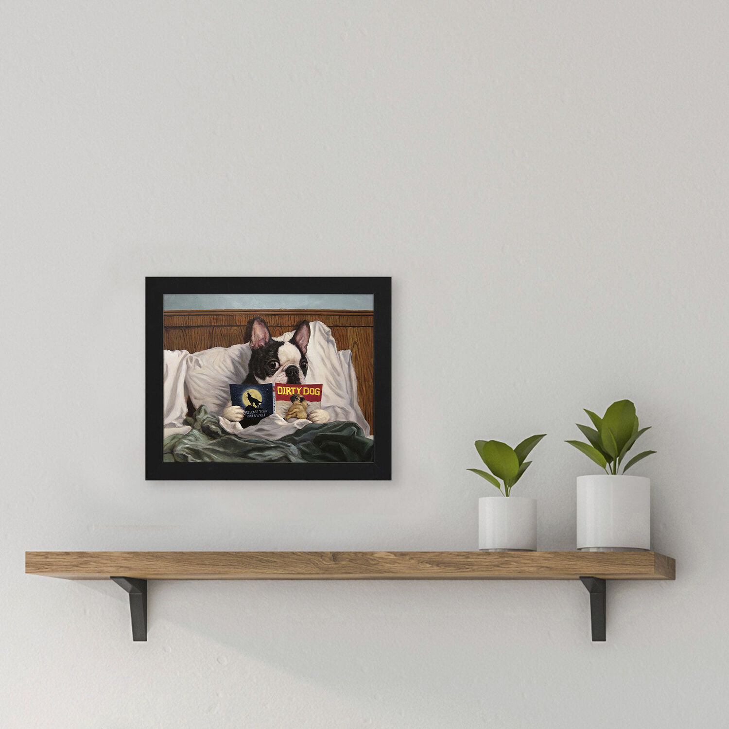 Dirty Dog 11 X 9 inch Non-Glass Framed Art, Propac