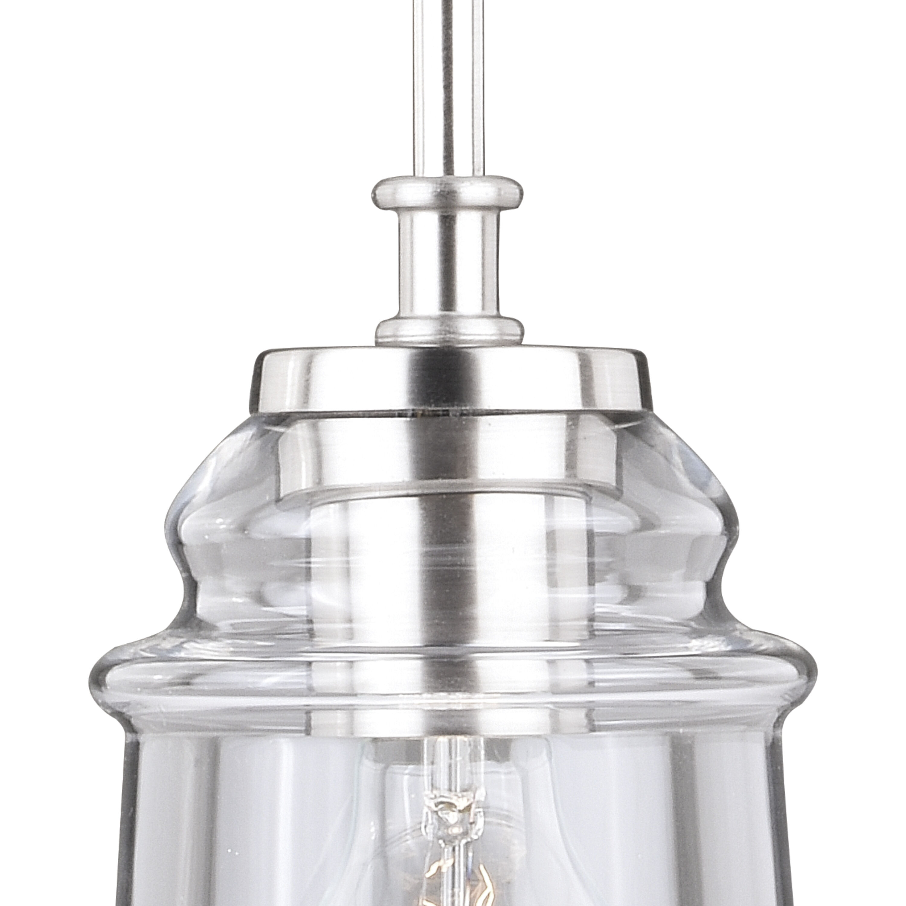 Toledo LED 5.25 inch Satin Nickel Mini Pendant Ceiling Light