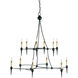 Danielli 12 Light 41 inch French Black Chandelier Ceiling Light
