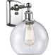 Ballston Athens 1 Light 8 inch Polished Chrome Sconce Wall Light in Seedy Glass, Ballston