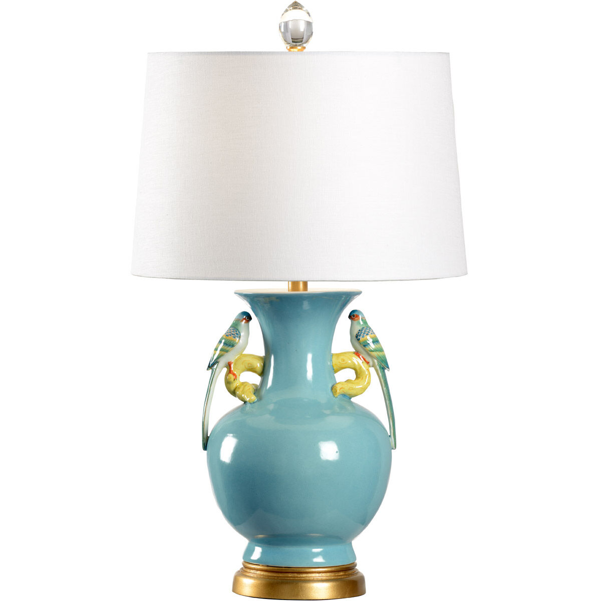 Wildwood 30 inch 100.00 watt Blue Glaze Table Lamp Portable Light