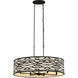 Kato 6 Light 36 inch REF Pendant Ceiling Light in Carbon Black