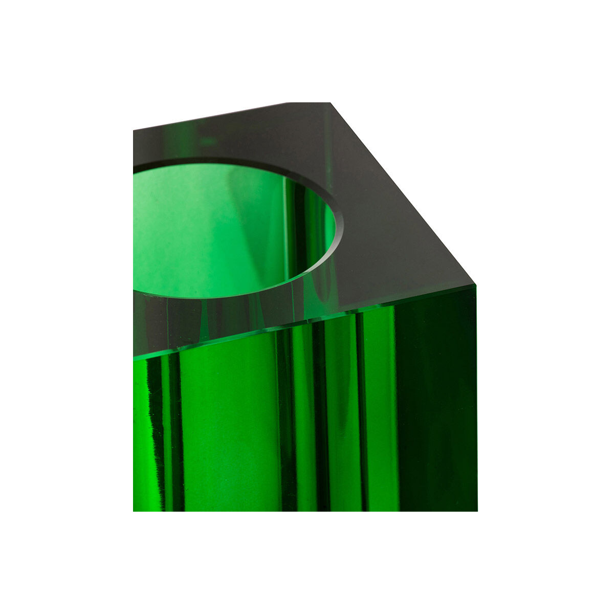 Transparent 7.9 X 3.9 inch Vase in Green