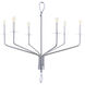 New Traditional 6 Light Sand Dollar and Silver Chandelier Ceiling Light