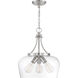 Octave 3 Light 15 inch Satin Nickel Pendant Ceiling Light, Essentials