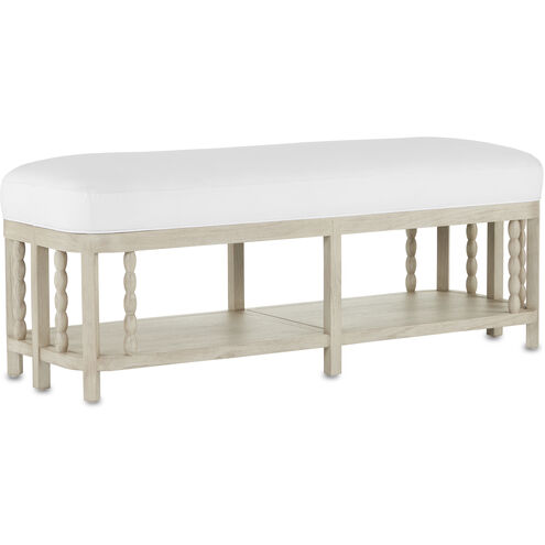 Norene Fog Gray Muslin Bench