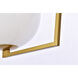 Jeanne 2 Light 13 inch Brass Flush Mount Ceiling Light