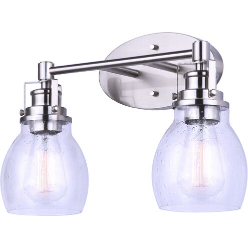 Carson 2 Light 16 inch Brushed Nickel Vanity Light Wall Light