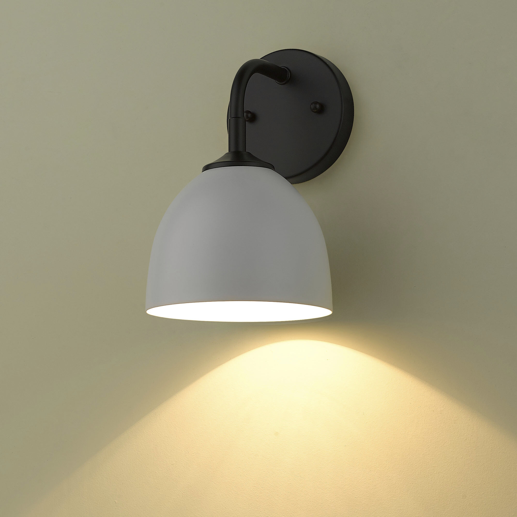 Yep Zoey 1 Light 6.38 inch Matte Black Wall Sconce Wall Light in Matte White