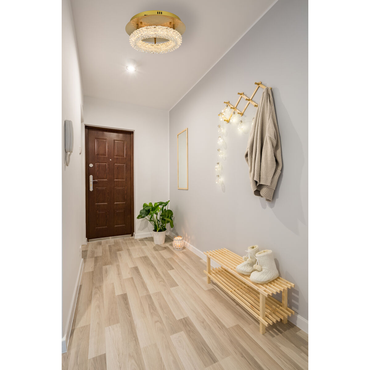 Bowen 1 Light 14 inch Satin Gold Flush Mount Ceiling Light