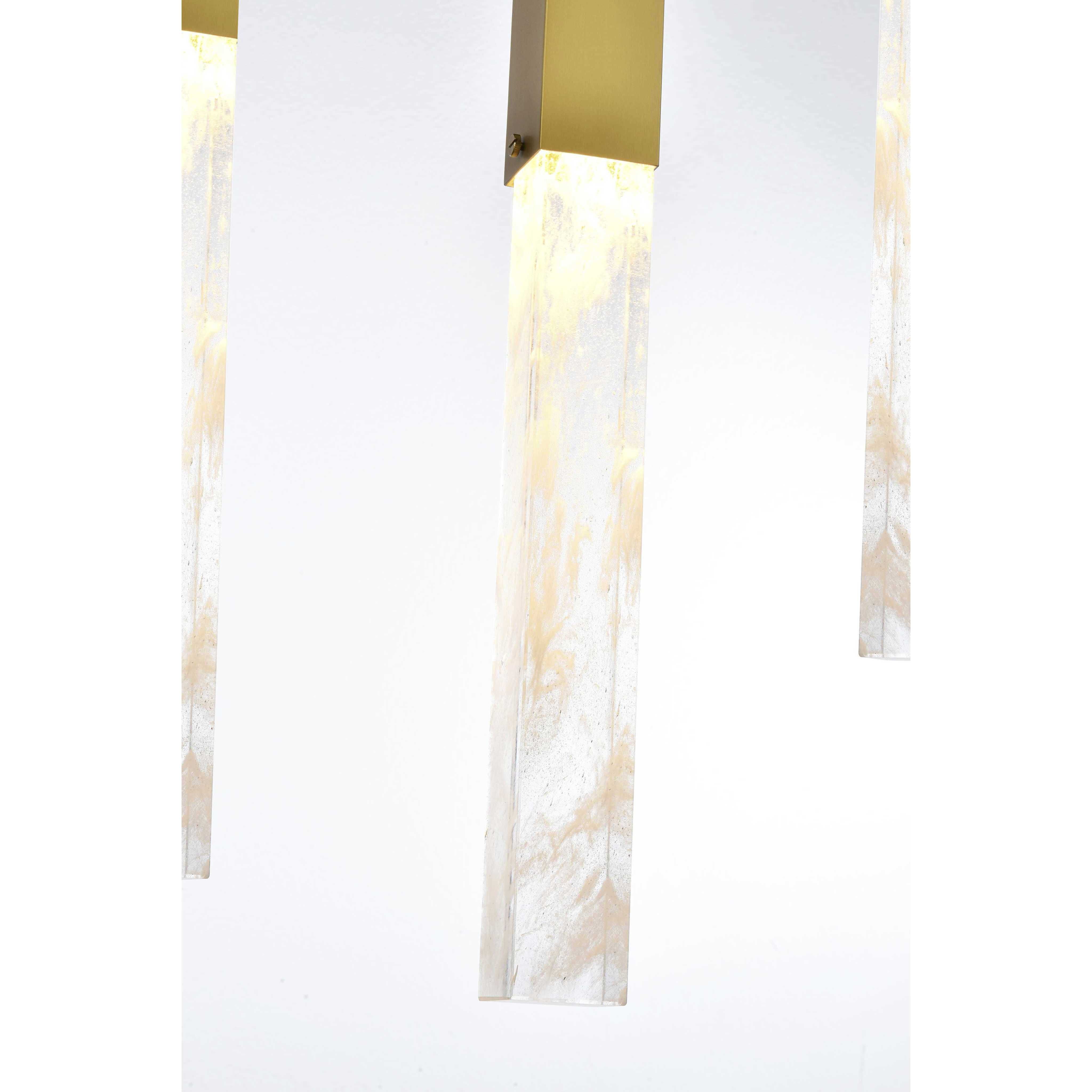 Aurora 8 Light 12 inch Satin Gold Pendant Ceiling Light