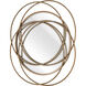 Jeno 30.25 X 27.75 inch Brass with Mirror Wall Mirror