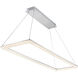 Frame LED 16 inch Brushed Aluminum Pendant Ceiling Light, dweLED
