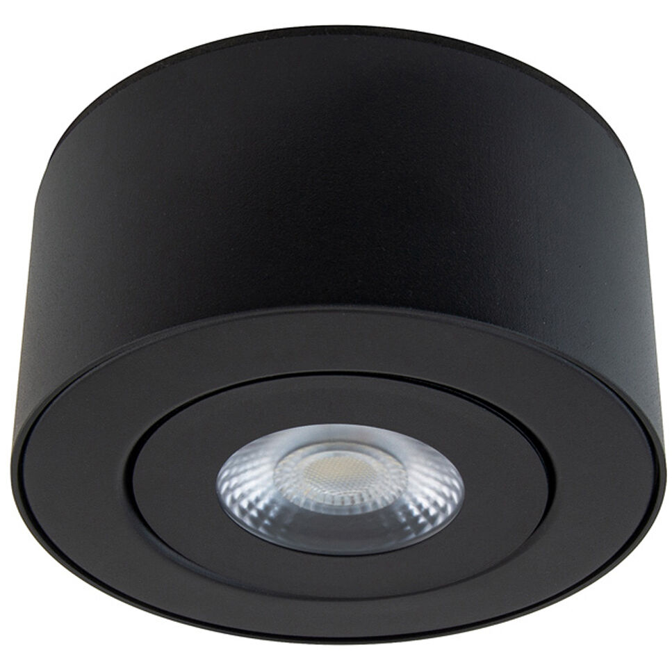 I Spy 1 Light 5 inch Black Outdoor Flush Mount in 4000K