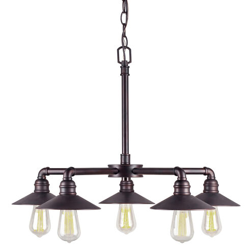 Signature 5 Light 27 inch Antique Bronze Chandelier Ceiling Light
