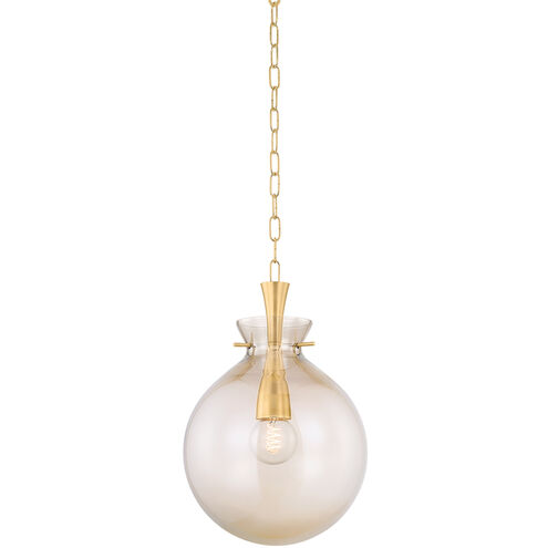 Benita 1 Light 12 inch Aged Brass Pendant Ceiling Light