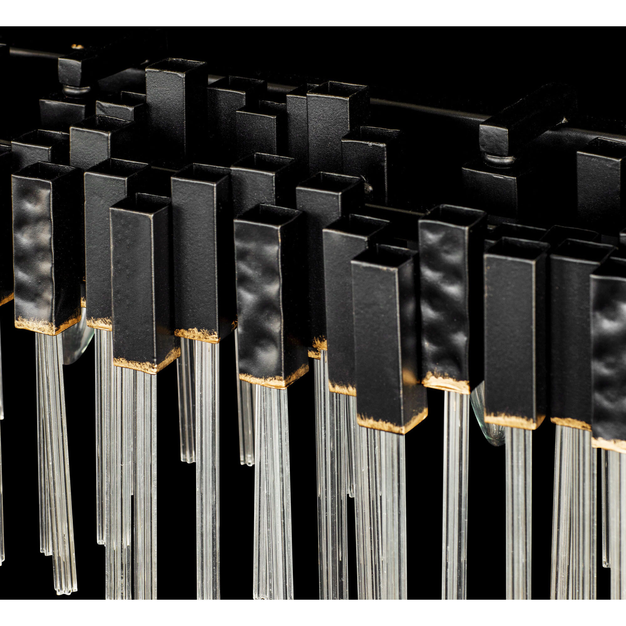 Matrix 2 Light 21 inch Matte Black and French Gold Bath Vanity Light Wall Light