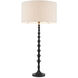 Arabella 44.29 inch 60 watt Piano Black and Black Granite Base Table Lamp Portable Light
