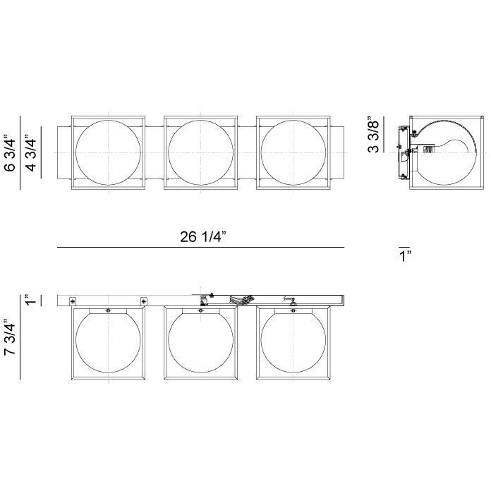 Squircle Wall Sconce Wall Light in Chrome